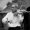 Black And White Old Man Posing Violin Diamond Painting