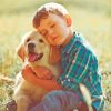 Boy And Labrador Retriever Puppy Diamond Painting