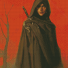 Female Cloaked Figure Diamond Painting