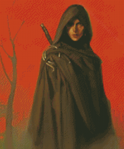 Female Cloaked Figure Diamond Painting