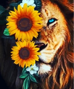 Floral Lion Diamond Painting