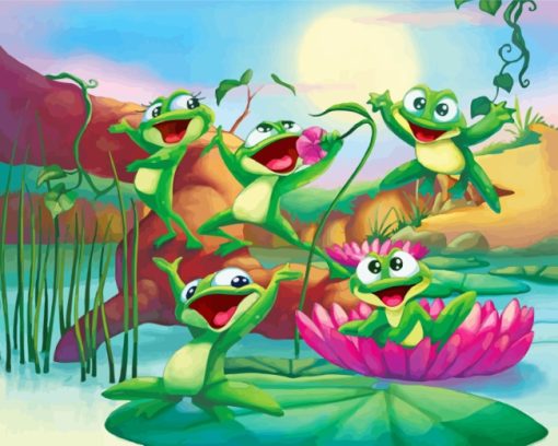 Happy Frogs Diamond Painting