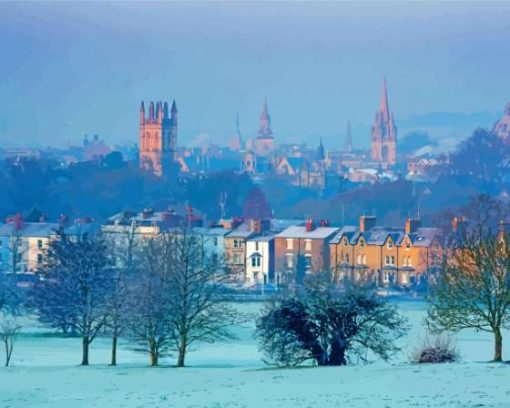 Oxford Winter Scenery In London Diamond Painting