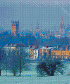 Oxford Winter Scenery In London Diamond Painting