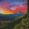 Pacific Crest Trail Sunset Diamond Painting