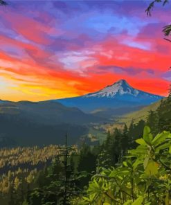 Pacific Crest Trail Sunset Diamond Painting