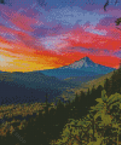 Pacific Crest Trail Sunset Diamond Painting