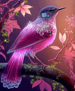 Purple Bird Diamond Painting