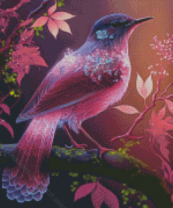 Purple Bird Diamond Painting