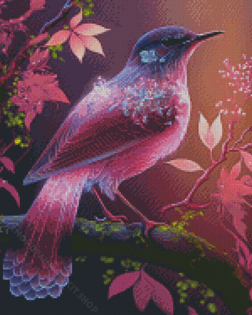 Purple Bird Diamond Painting