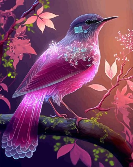 Purple Bird Diamond Painting