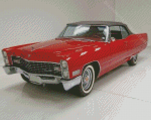 Red 1967 Cadillac Diamond Painting