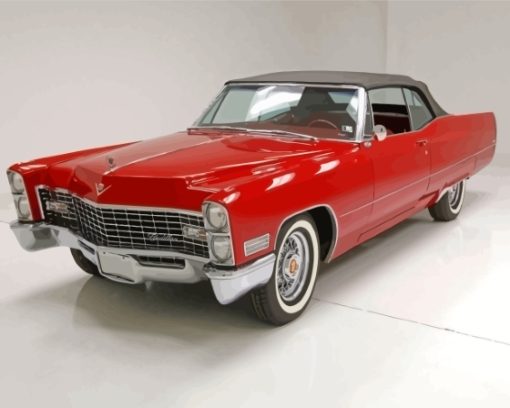 Red 1967 Cadillac Diamond Painting