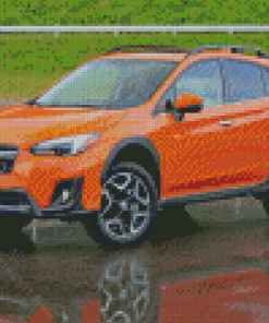 Subaru Crosstrek Orange Car Diamond Painting