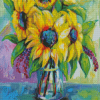 Sunflowers Vase Jeanette Vertentes Diamond Painting