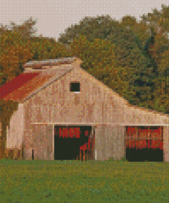 Tobacco Barn Wood Diamond Painting