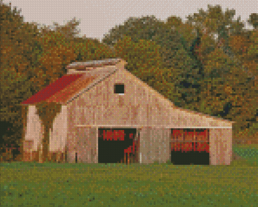 Tobacco Barn Wood Diamond Painting