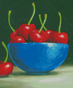 Vintage Bowl Of Cherries Diamond Painting