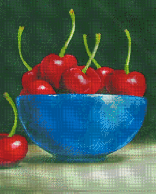 Vintage Bowl Of Cherries Diamond Painting