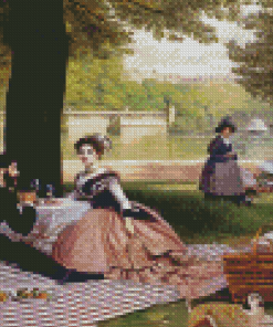 Vintage Picnic In Paris Diamond Painting