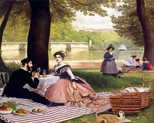 Vintage Picnic In Paris Diamond Painting