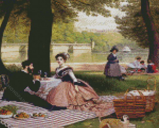 Vintage Picnic In Paris Diamond Painting