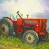 Vintage Red Farm Tractor Diamond Painting