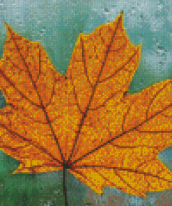 Yellow Maple In The Rain Diamond Painting