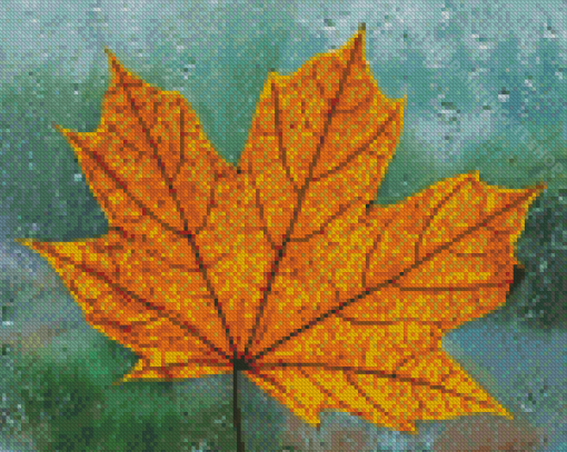 Yellow Maple In The Rain Diamond Painting