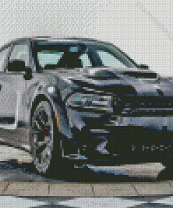 2001 Black Dodge Charger Hellcat Diamond Painting