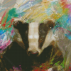 Abstract Cute Badger Diamond Painting