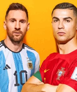 Aesthetic Messi And Ronaldo Diamond Painting