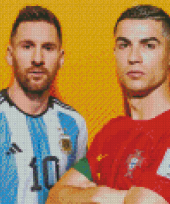 Aesthetic Messi And Ronaldo Diamond Painting