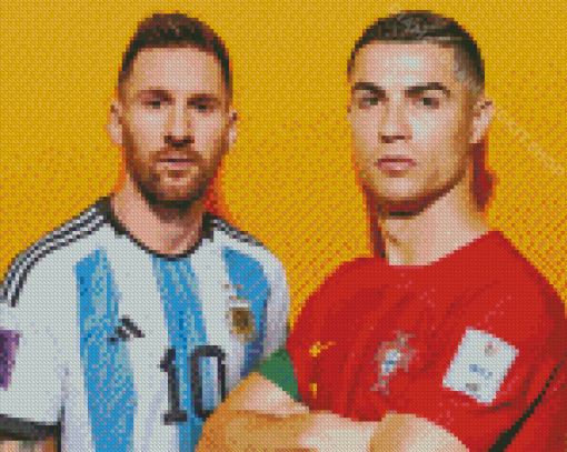 Aesthetic Messi And Ronaldo Diamond Painting