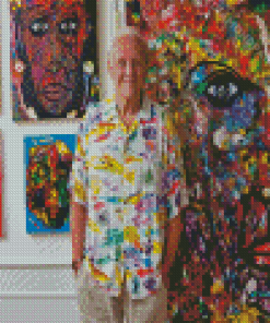 Anthony Hopkins With His Art Diamond Painting