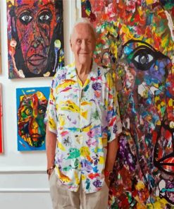 Anthony Hopkins With His Art Diamond Painting