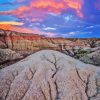 Badlands National Park Pink Clouds Diamond Painting