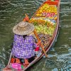 Bangkok Floating Market Fruit Seller Diamond Painting