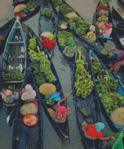 Bangkok Floating Markets Diamond Painting