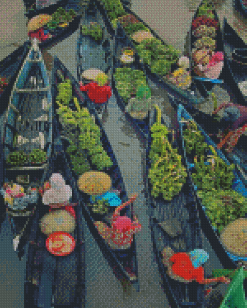 Bangkok Floating Markets Diamond Painting