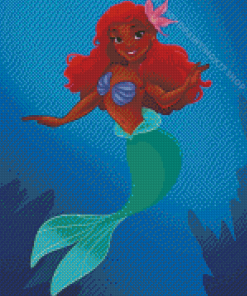 Black Mermaid Disney Princess Diamond Painting