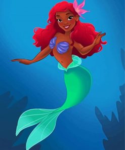 Black Mermaid Disney Princess Diamond Painting