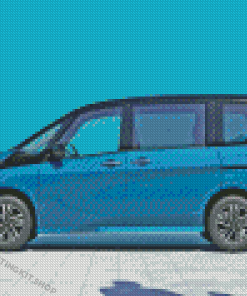 Blue Nissan Serena Diamond Painting