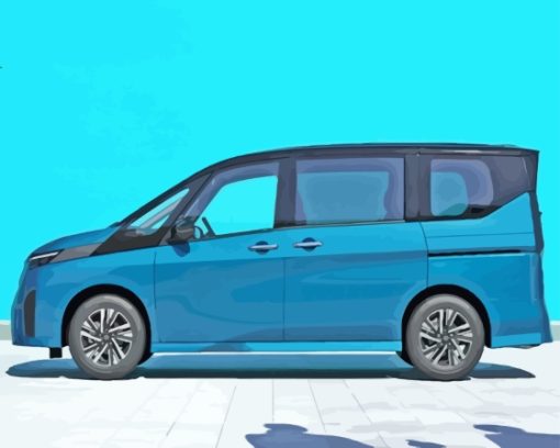 Blue Nissan Serena Diamond Painting