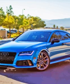 Blue Metallic Audi Diamond Painting