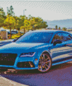 Blue Metallic Audi Diamond Painting