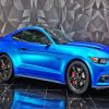 Blue Mustang Car Diamond Painting