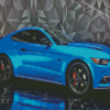 Blue Mustang Car Diamond Painting