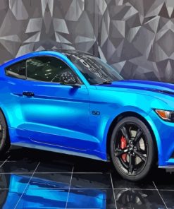 Blue Mustang Car Diamond Painting