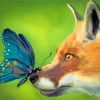 Butterfly And Fox Diamond Painting